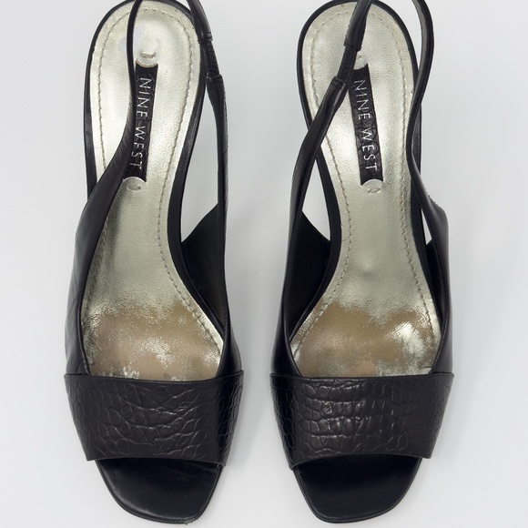 Nine West Danby Slingback Open Toe Heels - Picture 1 of 6